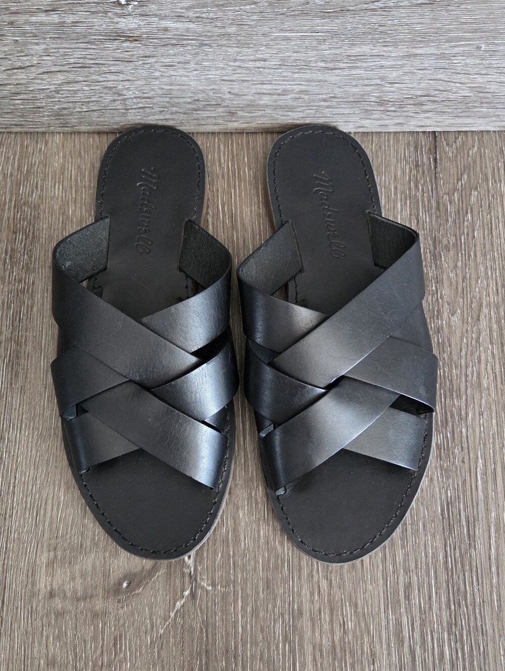 Madewell The Boardwalk Woven Slide Sandal Size 6
